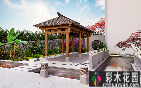 350㎡中式庭院，效果图+施工图+设计老师详解，完成的场景更好。