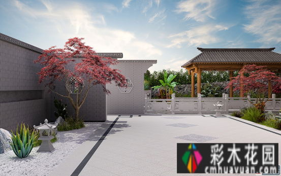 350㎡中式庭院，效果图+施工图+设计老师详解，完成的场景更好。
