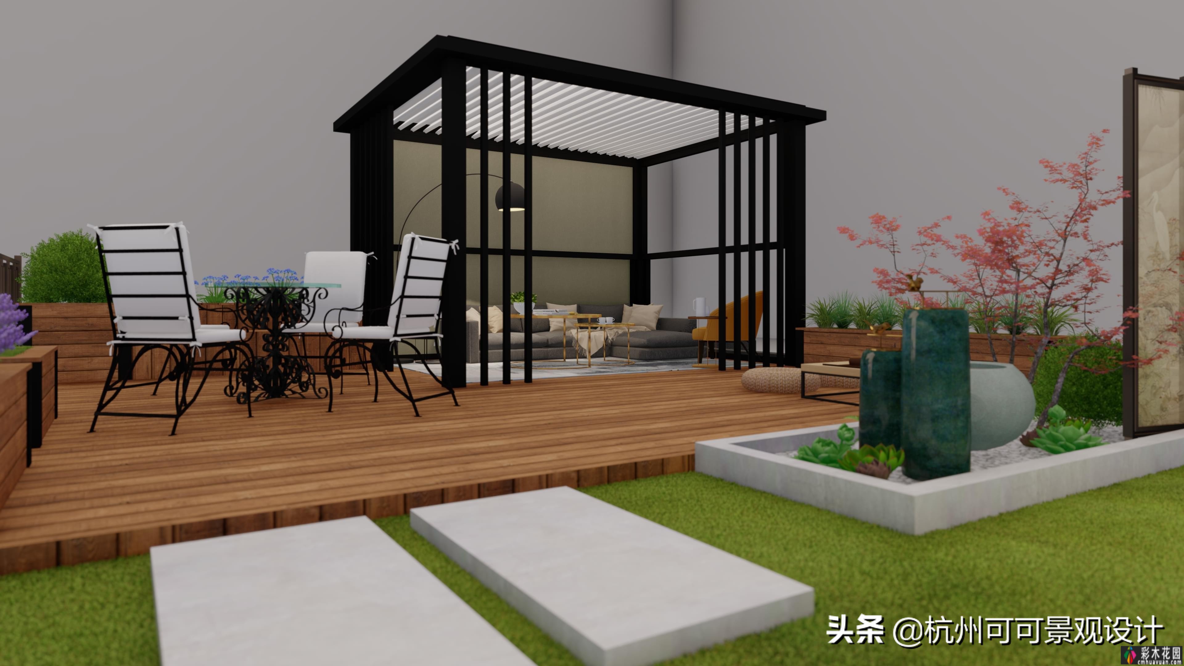 villa花园设计:花园如何打造立体感设计？是的花园你就这么做。